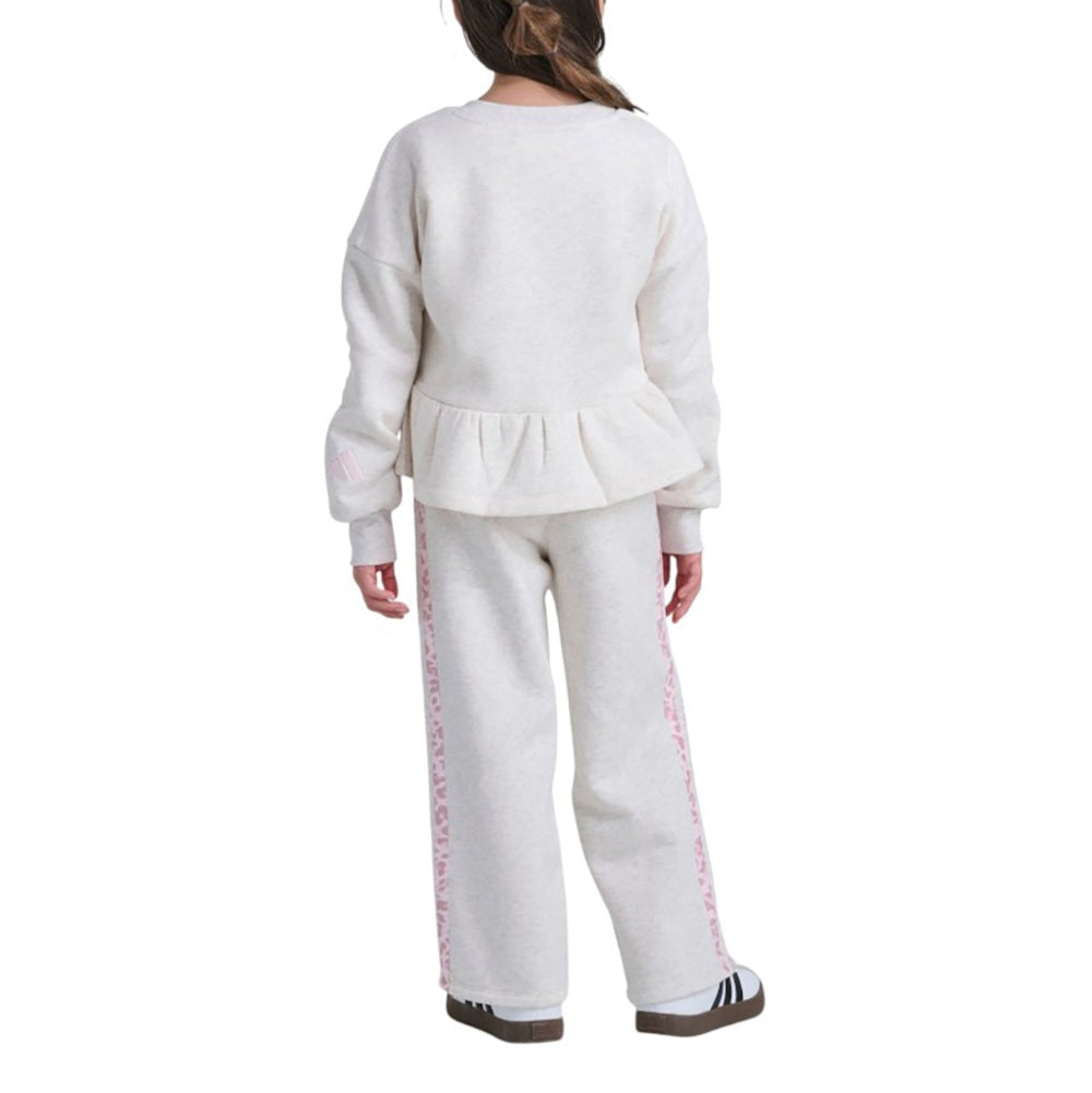 2-Piece Long Sleeve Peplum Waist Polo & Pant Set