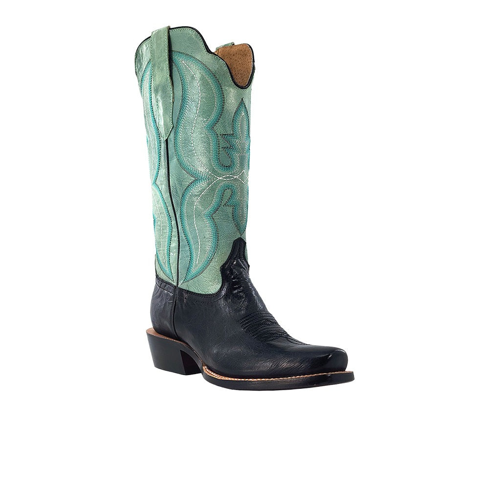 Goat Embroidered Narrow Square Toe Cowboy Boots
