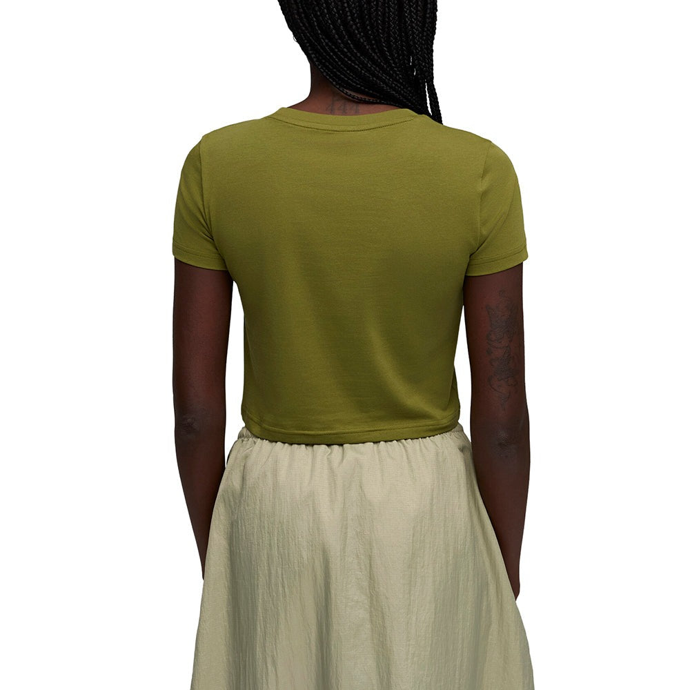 Wardrobe Essentials Cropped Crew Neck Short Sleeve T-Shirt