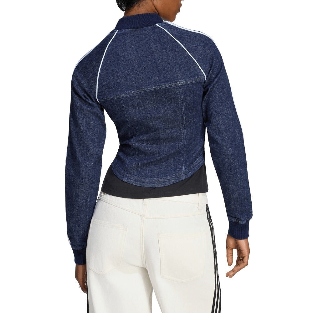 Superstar Denim Corset Track Top