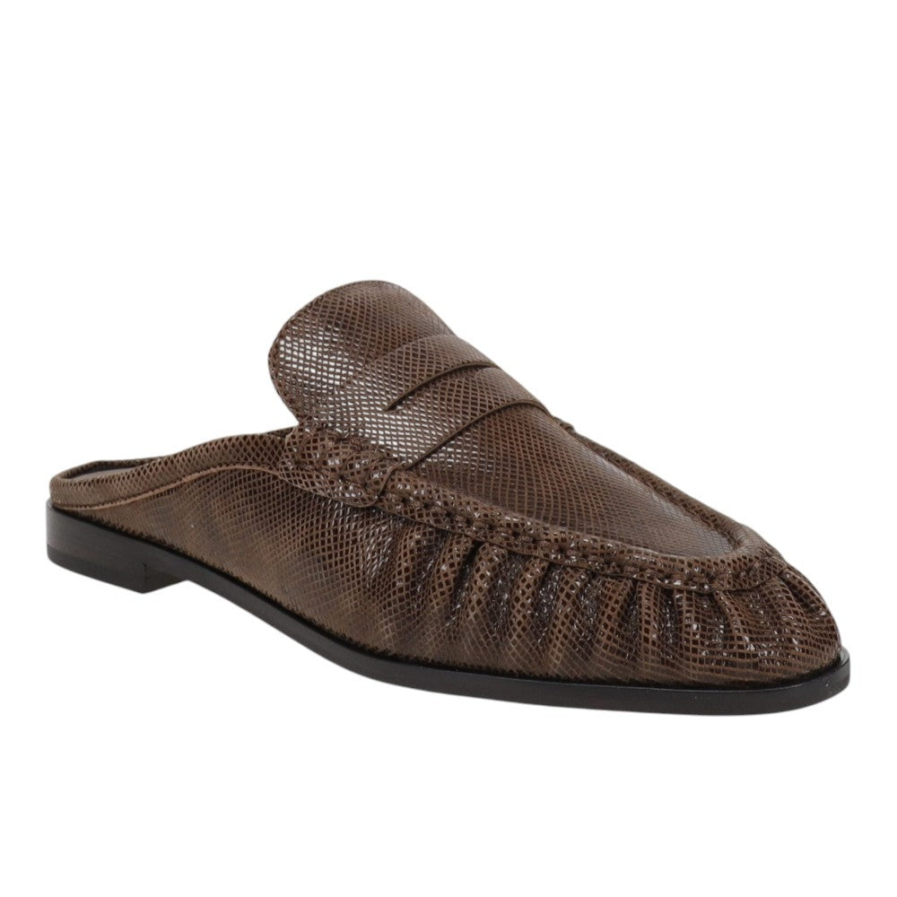 Betzy Embossed Suede Mule Flats