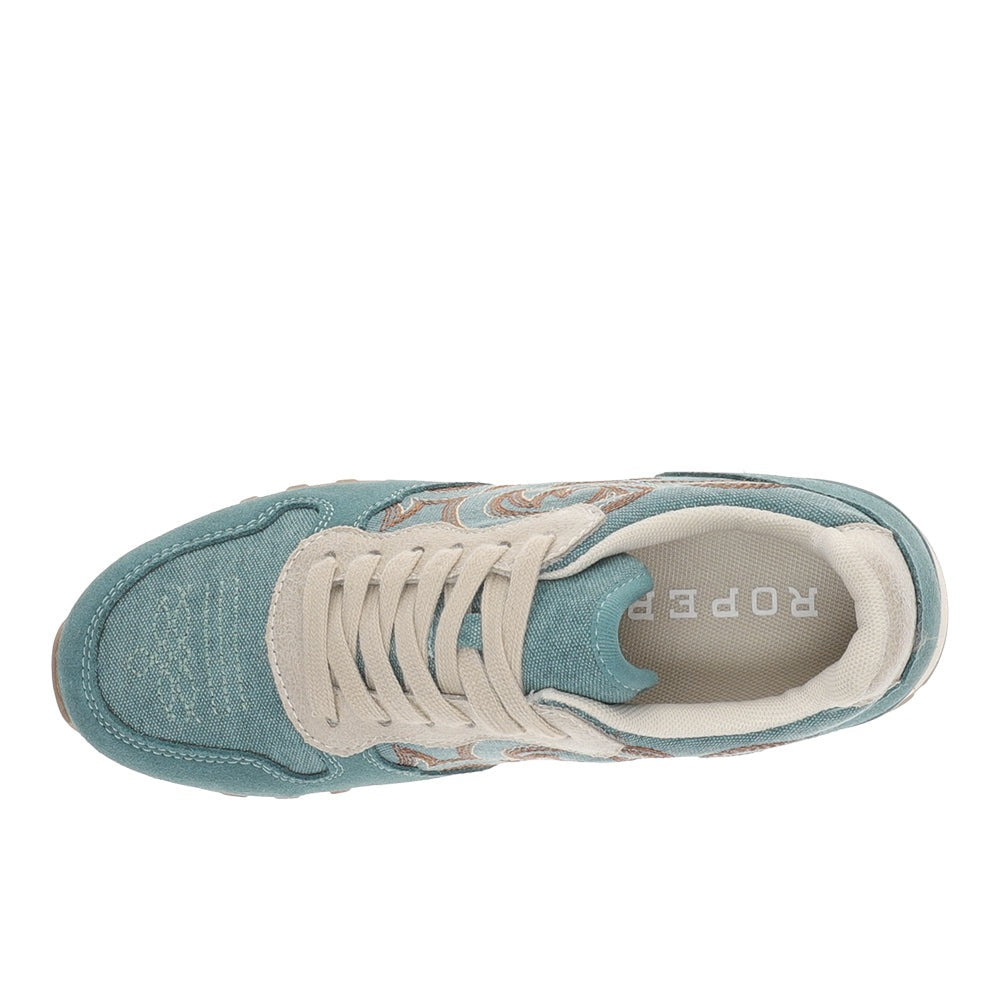 Giddyup Embroidered Lace Up Sneakers