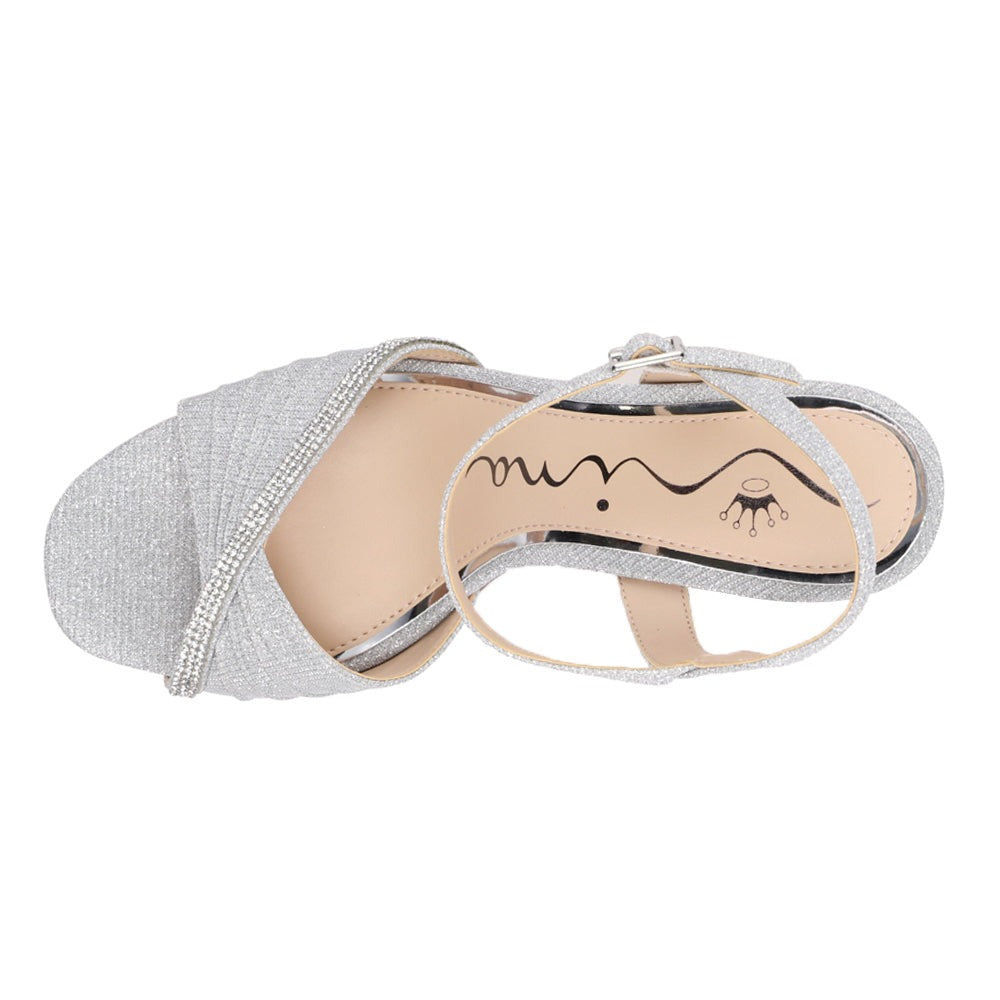 Agnes Rhinestone Ankle Strap Sandals