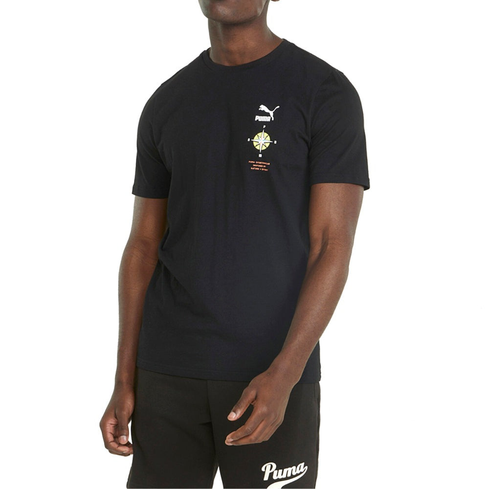 Nature Camp Graphic Crew Neck Short Sleeve T-Shirt