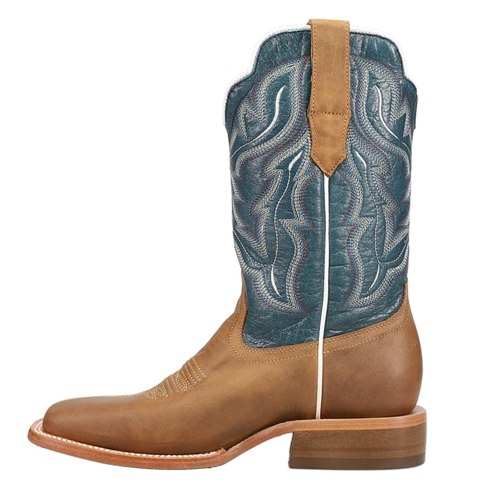 Goat Embroidered Wide Square Toe Cowboy Boots