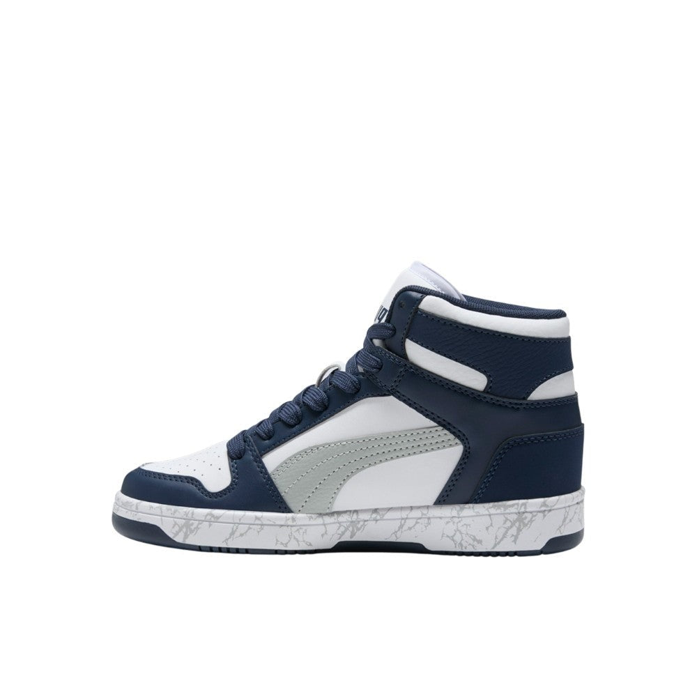 Rebound Layup Marble High Top Sneakers (Youth)